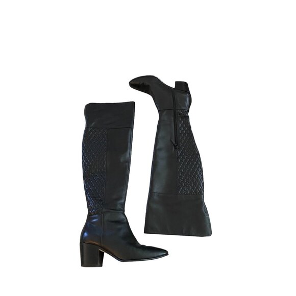 Cole Haan Everly Boots Black Size 6.5 Stealth Wealth Preppy Equestrian Classic - Picture 3 of 15